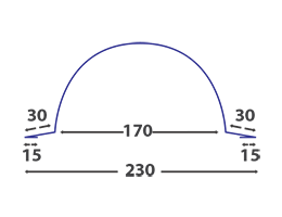 COAMA ROTUNDA 312 mm x 2000 mm 0.4mm finisaj lucios